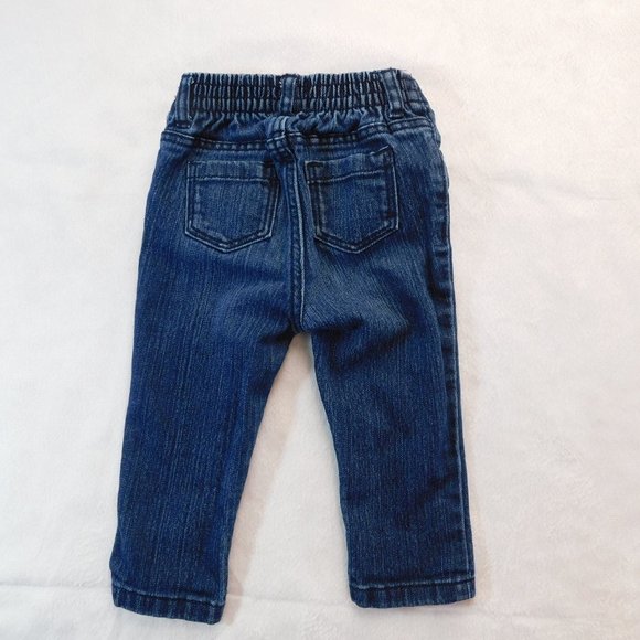 Bundle of Old Navy 6-12M Soft Floral Hoodie & Skinny Adjuste` Pullon Jeans - Picture 6 of 7